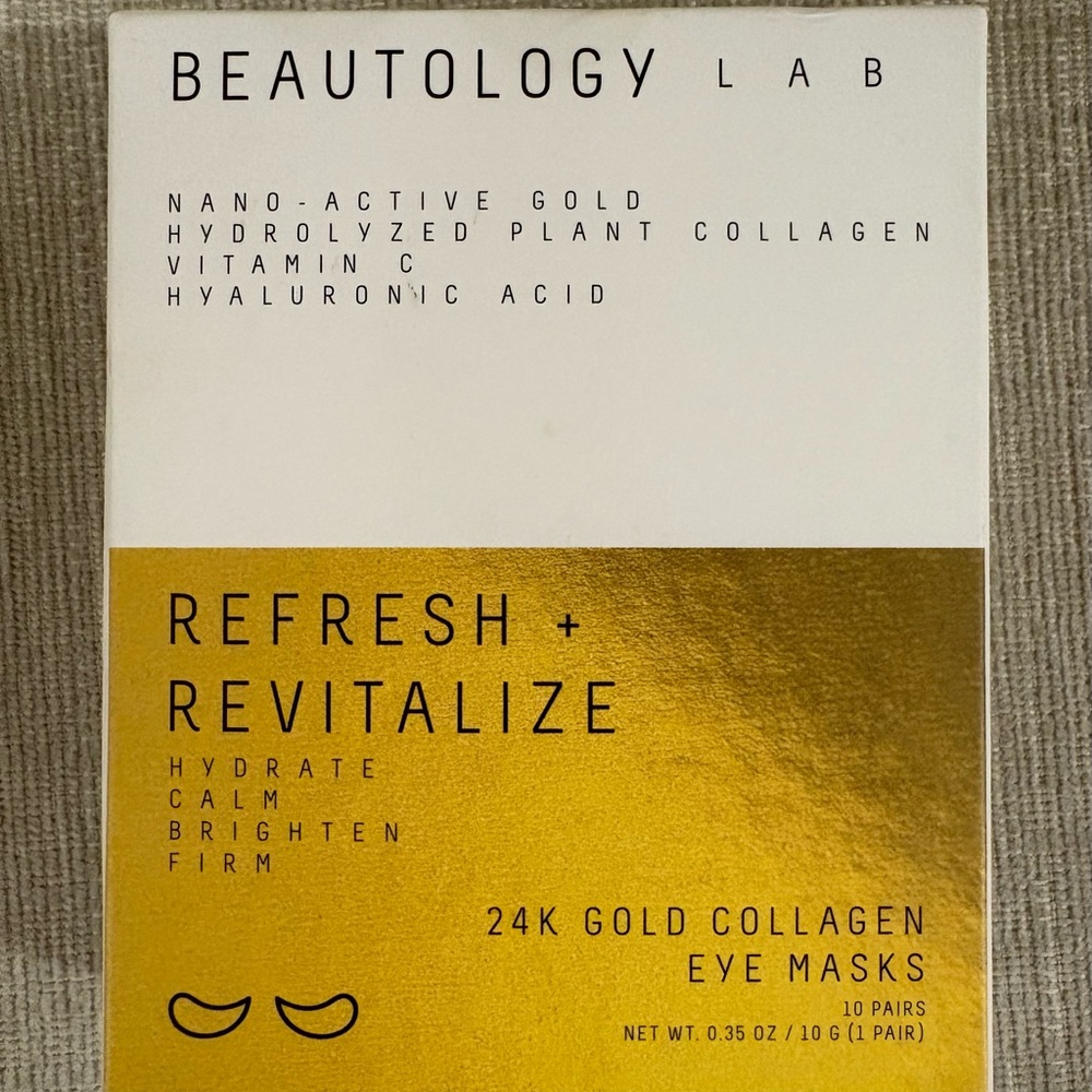 Beautology Lab 24K Gold Collagen Eye Masks 10 Pack